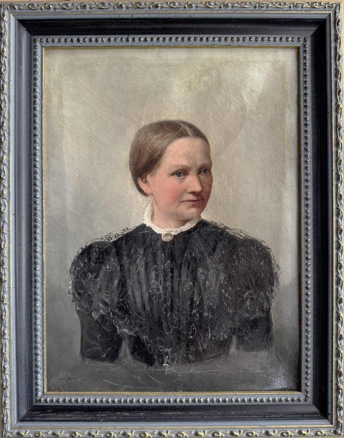 Antique Portrait of a Lady – Late 19th Century – Fine Oil